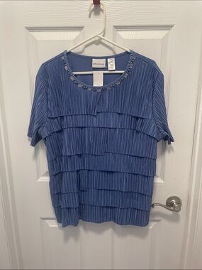 NWT Alfred Dunner blue shimmer top